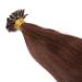 Keratin Bonding #4 Chocolate Brown Hair Extensions - 60cm 50 Strands 1g - 100% Remy Real Hair U-Tip Extensions by Novon Hair Extensions - Buy Online on GoSupps.com