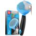 Bluepet plucking grade fiddling brush for cats and dogs - Langhair's long -hair self -cleaning - plucking brush - fur care British shorthair - dog brush blue