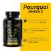 Omega 3 Fish Oil 2000mg - 700mg EPA and 500mg DHA Omega 3 per serving - Vitastrong Omega 3 with Vitamin E - Fish Oil Omega 3 High in Fatty Acids - Softgel No Return of Taste - Buy Online on GoSupps.com