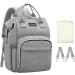 Viedouce Baby Diaper Backpack - Waterproof Large Capacity Gray Diaper Bag with Changing Pad & Stroller Straps | Multifunctional Baby Bag for Travel - Buy Online on GoSupps.com