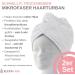 ELEXACARE Hair Turban Towel - 2-Piece Microfiber Set in Alpine White for Long Hair | Quick-Dry Button Design - Buy Online on GoSupps.com