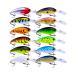 Facikono Crankbait Set Crappie Lures Bass Fishing, 12pcs Hard Topwater Swimbait 3.94inches Fishing Gifts for Men
