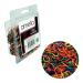 Amelia Beauty Rubber Bands Premium US Made Rubber Hair Ties Ideal for Ponytails Convenient Re-closable Container 500 Count - Rainbow Mix