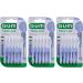 Gum Trav-Ler Professional Interdental Brushes - Antibacterial Soft Handle Coated Wire - Lilac (0.6mm Pack of 6) - International Shipping Available - Buy Online on GoSupps.com