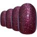 Bling Art Oval False Nails Gel Glossy Glitter French Manicure Fake Medium Tips with Glue (Sangria Gel) - Buy Online on GoSupps.com