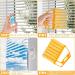 7-Finger Blind Cleaner Duster Tool for Window Venetian - Washable Mini Brush for Air Conditioner Wood Blinds - Handheld Dusting Tool (2 Pack) - Orange/Yellow - Buy Online on GoSupps.com