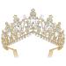 TOBATOBA Gold Crown: Crystal Princess Tiara for Women - Perfect for Wedding, Quinceanera, Prom & Cosplay - Buy Online on GoSupps.com