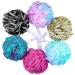 BTYMS 75g/Pc Large Loofahs Shower Sponge Exfoliating Body Scrubber Shower Scrunchies Mesh Pouf Bath Sponges - Pack of 6