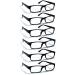 6 Pack Reading Glasses by BOOST EYEWEAR, Traditional Black Frames, with Spring Loaded Hinges 2.0 Diopters 9.0 Millimeters 2.00 Inches 0.00 0.00 6.0
