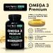 Nature Diet Omega 3 Premium - 2000mg with 1500mg EPA & DHA - 120 Soft Capsules Omega 3 High Concentration Fish Oil - 2 Month Supply - Buy Online on GoSupps.com