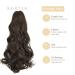 Buy Gairyan 45cm Claw Clip Ponytail Extensions - Curly Wavy Synthetic Hair in Medium Brown | Clip-in Hair Extensions for Women - Buy Online on GoSupps.com