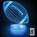 American Football 3D Illusion Night Lamp for Boys | 16 Colors Change with Remote | Sports Fan Bedroom Decor | Great Christmas Birthday Gift - Buy Online on GoSupps.com