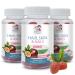 Beauty Boosting Gummies - HAIR SKIN & NAILS GUMMIES - Delicious Natural Gluten-Free Non-GMO Vegan Essential Vitamins Collagen Biotin gummies Passion Fruit Beauty Routine 3 Bot 180 Gummies