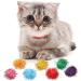 120 Assorted Color Cat Toy Balls - Interactive Furry Pom Pom Balls for Cats - Christmas Party Toy Balls - 1.2 x 1.2 Inch - Buy Online on GoSupps.com