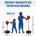 NSG Kids Punching Bag & Boxing Gloves Set - Freestanding & Height Adjustable - Junior Gloves & Hand Pump Included - Ages 3+ - Red/Black - Buy Online on GoSupps.com