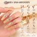 Champagne Gold Nail Rhinestones & Beads Set - 3220Pcs Flatback Gems & Round Beads for Nail Design Makeup & Acrylic Nails - A01-Champagne Gold-2 Boxes - Buy Online on GoSupps.com