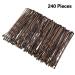 Bobby Pins Hair Clips Set with Clear Storage Box - 240 Pieces (Brown) | Hair Styling Pins for Women Girls - Buy Online on GoSupps.com