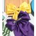 Furling Pompoms Big Bow Hair Barrette Clip - Satin Silky Bow with Long Tail | French Barrette Hair Clip - Cute Gift for Women Girls - Buy Online on GoSupps.com