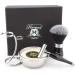 Haryali London Luxurious 5-Part Shaving Set for Men | Double-Sided Razor Black Brush Stand Soap & Bowl - International Shipping Available - Buy Online on GoSupps.com