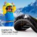 AKASO Kids Ski Goggles - Anti-Fog, UV Protection, Double-Layer Spherical Lenses - Black Frame/Grey Lens with Revo Red - Buy Online on GoSupps.com