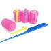 Kamay's Hair Rollers Set 12 count Curlers Rollers With 12 Duckbill Sectioning Clips 1 Combs Used for Hair Haircut Styling Self Grip Rollers for Hair (40mm 1-1/2") Random Colors - Buy Online on GoSupps.com