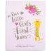 Ronica Memory Book for Baby Girl - Photo Album, Easy to Use Keepsake Scrapbook - Modern Keepsake for New Parents to Record Photos & milestones Giraffe For Girls