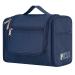 Large Hanging Toiletry Wash Bag Travel Makeup Cosmetic Organizer for Men Women by WANDF (Denim Navy Blue)