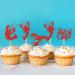 Ercadio 24 Pack Crawfish Cupcake Toppers Red Glitter Lobster Cupcake Picks Ocean Lobster Theme Party Baby Shower Birthday Party Cake Decorations Supplies New Red - Buy Online on GoSupps.com