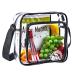 Clear Crossbody Bag Stadium Approved, Clear Messenger Shoulder Bag with Adjustable Strap for Work, Concerts, Sports Events