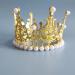 4 Pieces Crown Cake Topper Mini Tiara Birthday Cake Topper Gold Crystal Pearl Wedding Cake Crown Topper for Birthday Party Wedding Cake Decoration - Buy Online on GoSupps.com