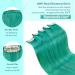 Runature Teal Hair Extensions - 45cm Green Clip-In Real Hair - 5PCs 25g Straight Clips - Buy Online on GoSupps.com