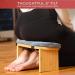 Florensi Bamboo Meditation Bench with Cushion - Foldable & Ergonomic Stool for Comfortable Meditation - Sage Green - Buy Online on GoSupps.com