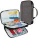 Aeelike Crochet Hook Case Large Knitting Needle Case Crochet Organizer for All Knitting Needles Crochet Hooks Interchangeable Circular Knitting Needles (Under 11) Gray (No Accessories Included) Light gray