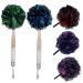 Luffa Back Scrubber with Bamboo Charcoal | Lufas For Men & Women | 2 Loofah Sponge with Long Handle wood for Shower & 3 Bath sponge | Body Exfoliating Loofah on a Stick