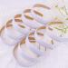 Satin Headbands 12 Pack - White 1 Inch Hard Satin Headbands for DIY Hair Accessories - Women and Girls - Buy Online on GoSupps.com