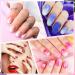 Greoer Nail Art Sponge Brush Applicator with Double Head - Pink | 4 Replacement Heads | Ombre Sponge Nail Design Tool for UV Gel and False Nails - Buy Online on GoSupps.com