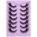 Mnik Lashes Fluffy False Eyelashes 7 Pairs 20mm D Curl Russian Wispy Cat Eye Natural Look - FANXITON D-20MM-02 - Buy Online on GoSupps.com