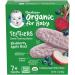 Gerber Snacks for Baby Teethers, Organic Gentle Teething Wafers, Blueberry Apple Beet, 1.7 Ounce, 12 Count Box