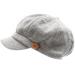 MIRMARU Women's Classic Visor Baker boy Cap Newsboy Cabbie Winter Cozy Hat with Comfort Elastic Back Chenille Grey