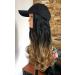 Ladies Full Wig Fall Hair Piece Cap Hat Extensions Ombre Dip dye (Wavy Black to dark blonde) Wavy Black to dark blonde - Buy Online on GoSupps.com