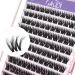 GAQQI Lash Clusters Cluster Eyelash Extensions 110 Cluster Lashes Wispy Volume Eyelash Clusters 10-14mm Multilayered 3D Fluffy Individual Lashes Soft and Thin Band (3D-GQ08)