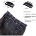 20 Dark Brown Synthetic Curly Clip-in Hair Extensions - 4Pcs Set for Women - Buy Online on GoSupps.com