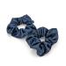 2 Pcs Scrunchies for Women Soft Silk Scrunchies Premium Satin Scrunchie Ponytail Holder Hair Scrunchies for Women Elastic Hair Ties for Long Fine & Thick Curly Hair Girls (Navy Blue)