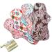 Asenappy 4 PCs Cloth Sanitary Pads Reusable X Large Cloth Menstrual Pads for Heavy Flow Night Use + Wet Bag Multicolor B