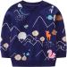 Dinosaur Boys Sweatshirt | Cotton Casual Top for Toddler Girls & Boys | Long Sleeve Pullover T-Shirt | Baby Clothes 1-8 Years | Deep Blue (2-3 Years) - Buy Online on GoSupps.com