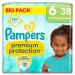 Pampers Premium Protection Size 6 Extra Large 13+kg Big Pack NEW - Size 5 (38 pieces)