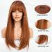 HAIRCUBE Long Auburn Synthetic Hair Wig for Women with Wispy Bangs - Straight Style - Buy Online on GoSupps.com