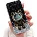 Tivenfezk Nadoli for Xiaomi Redmi 9a Treibsand B r Astronaut Hidden Stand Shell caricature glitter astronaut stand soft silicone bling cell phone case transparent protective cover xiaomi redmi black