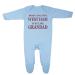 'Born To Love West Ham Just Like Grandad' Baby Boy Girl Sleepsuit Designed and Printed in the UK Using 100% Fine Combed Cotton 0-3 Months Blue
