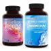 BioEmblem Triple Magnesium Complex 180 Capsules & Digestive Enzymes - 10 Enzymes w/ 12 Strain 1 Billion CFU Probiotics for Nutrient Absorption 60 Capsules